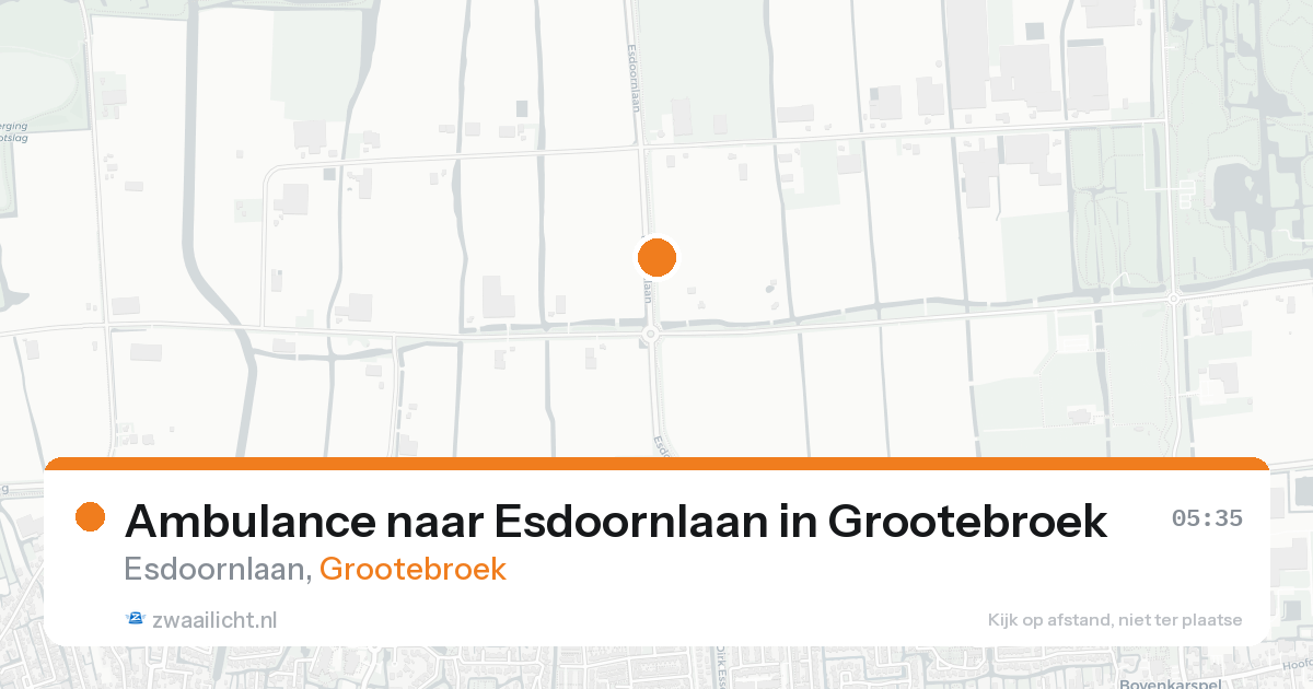Ambulance naar Esdoornlaan in Grootebroek — 17 aug 2026