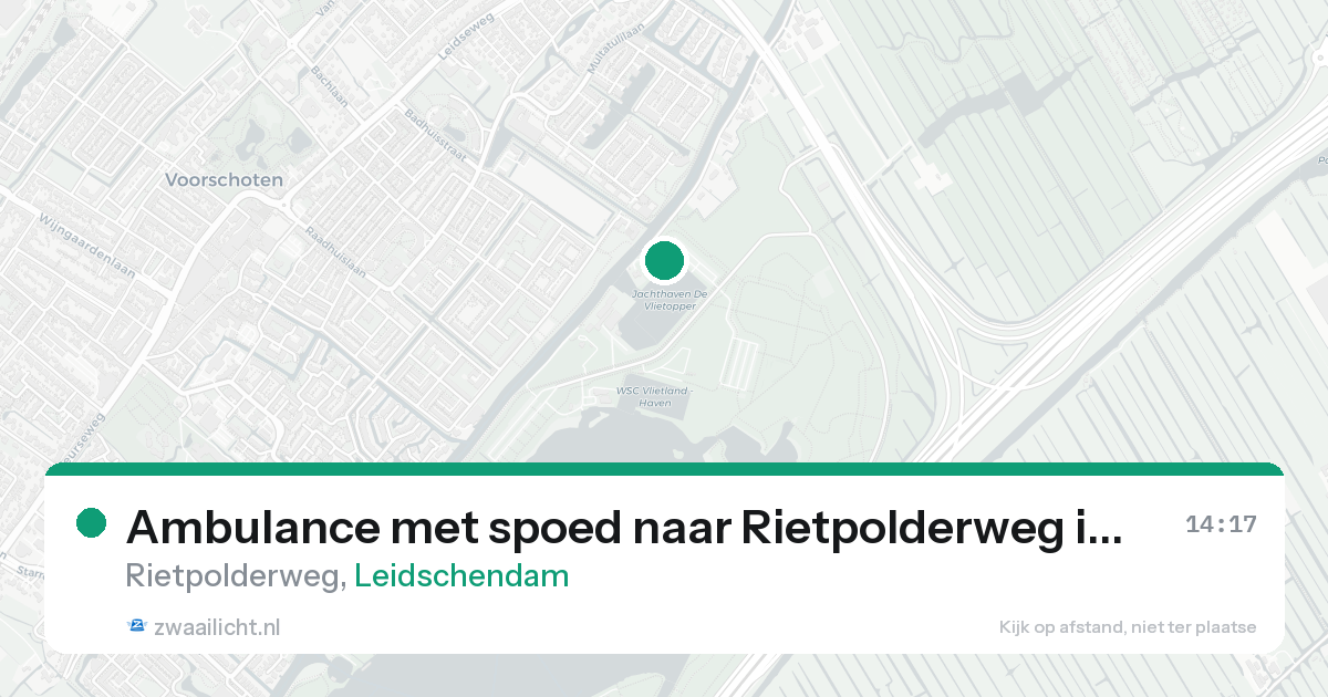 Ambulance met spoed naar Rietpolderweg in Leidschendam — 16 aug 2026