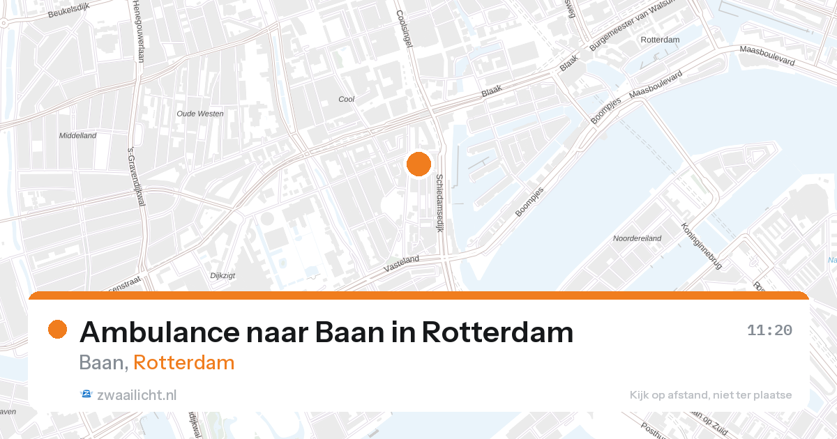 Ambulance naar Baan in Rotterdam — 27 aug 2026