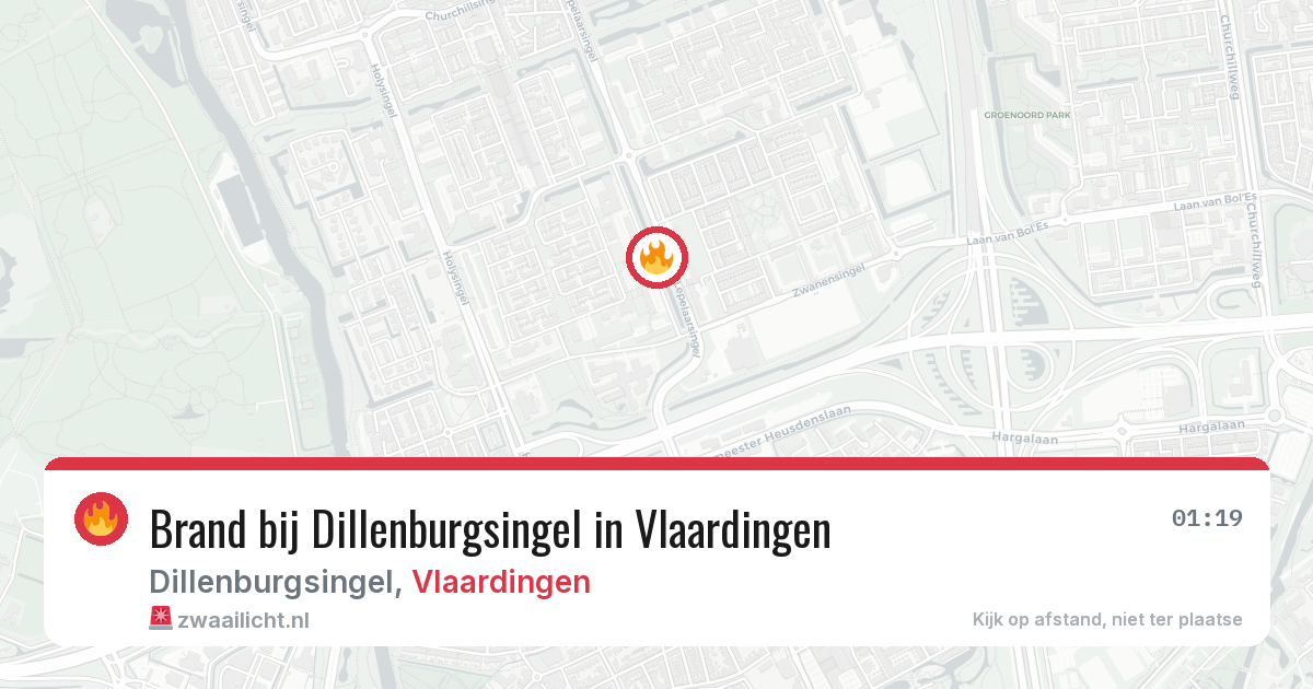 Brand bij Dillenburgsingel in Vlaardingen — 28 apr 2026