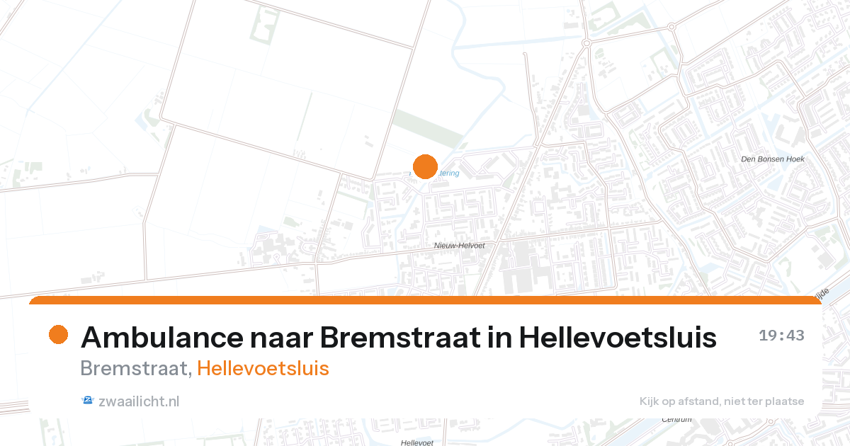 Ambulance naar Bremstraat in Hellevoetsluis — 16 jul 2026