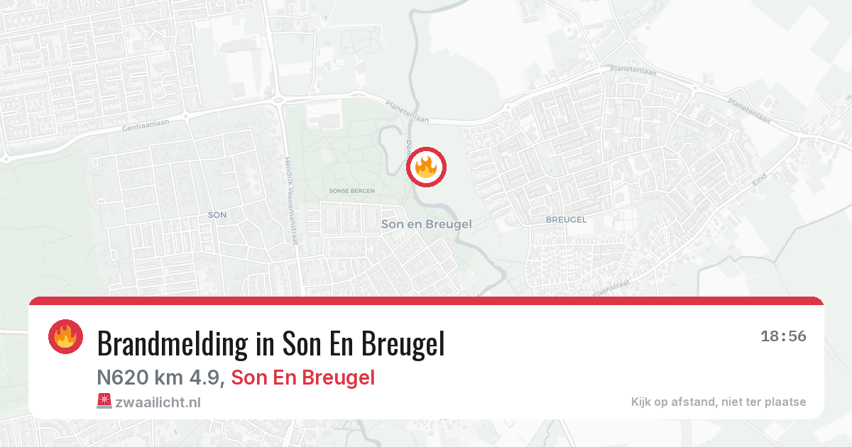 Brandmelding in Son En Breugel — 25 mrt 2026