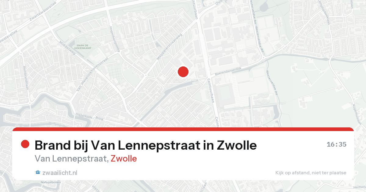 Brand bij Van Lennepstraat in Zwolle — 20 aug 2026