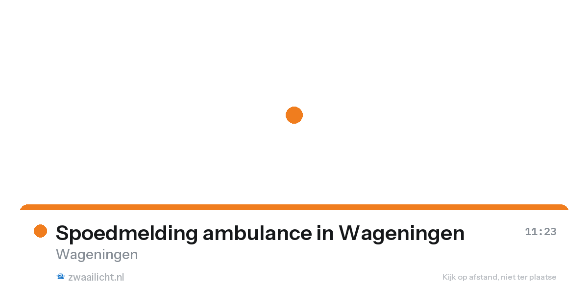 Spoedmelding ambulance in Wageningen — 15 feb 2026