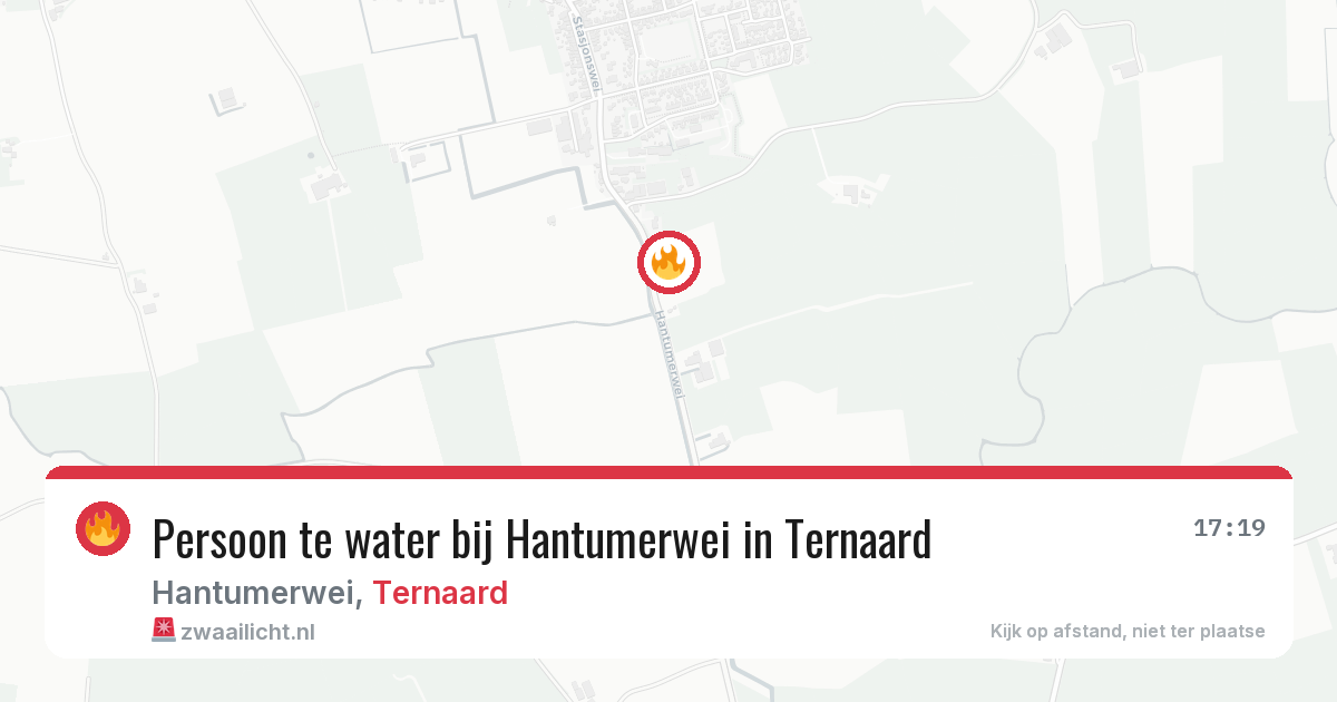 Persoon te water bij Hantumerwei in Ternaard — 23 mei 2026