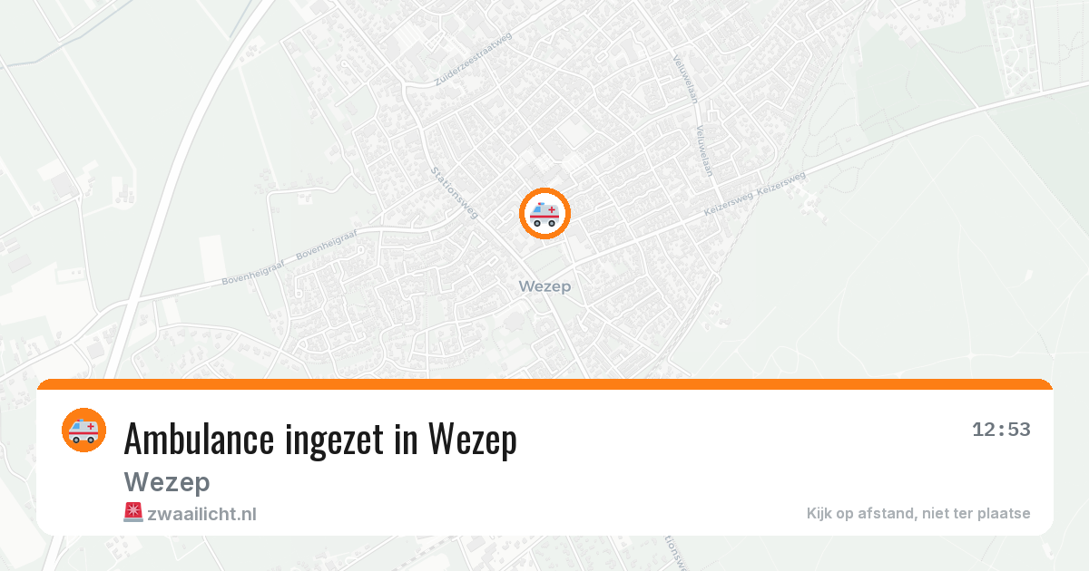 Ambulance ingezet in Wezep — 8 aug 2026