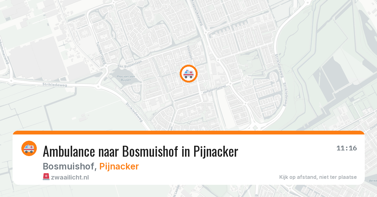 Ambulance naar Bosmuishof in Pijnacker — 31 jul 2026