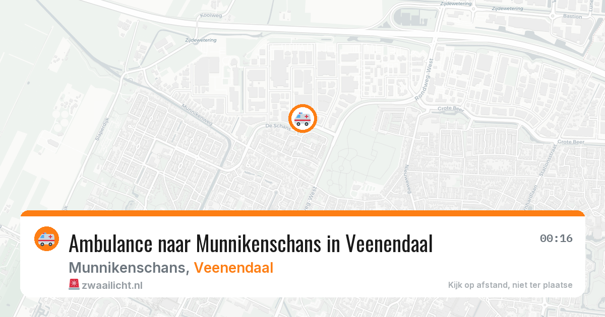 Ambulance naar Munnikenschans in Veenendaal — 16 mrt 2026