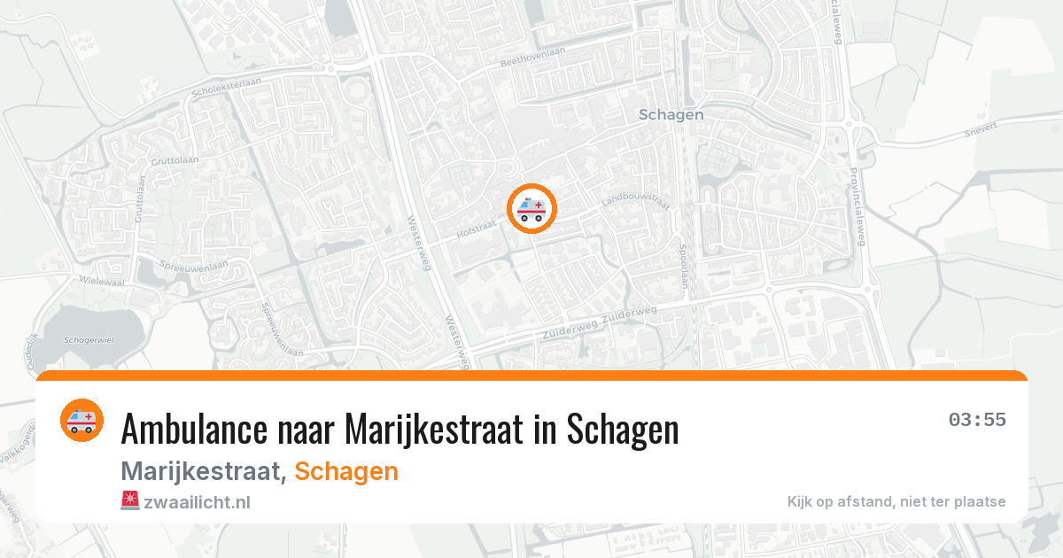 Ambulance naar Marijkestraat in Schagen — 25 jun 2026