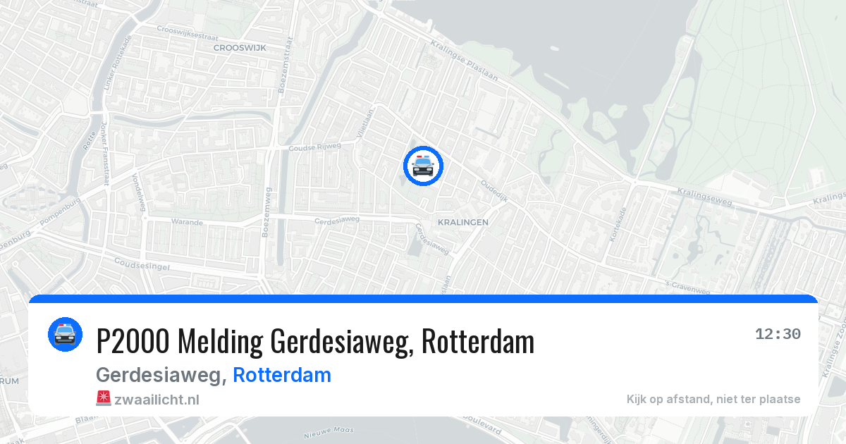 P2000 Melding Gerdesiaweg, Rotterdam — 13 jun 2026