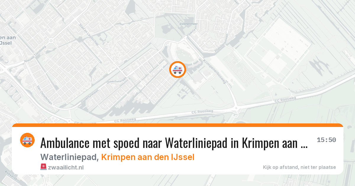 Ambulance met spoed naar Waterliniepad in Krimpen aan den IJssel — 24 jun 2026