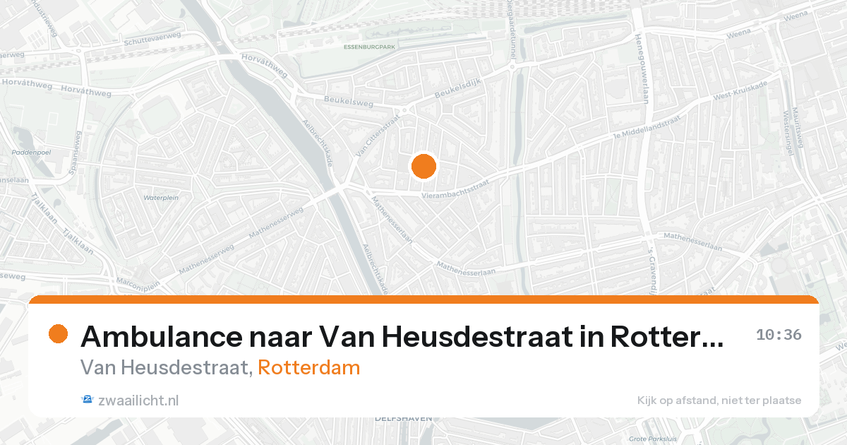 Ambulance naar Van Heusdestraat in Rotterdam — 24 aug 2026