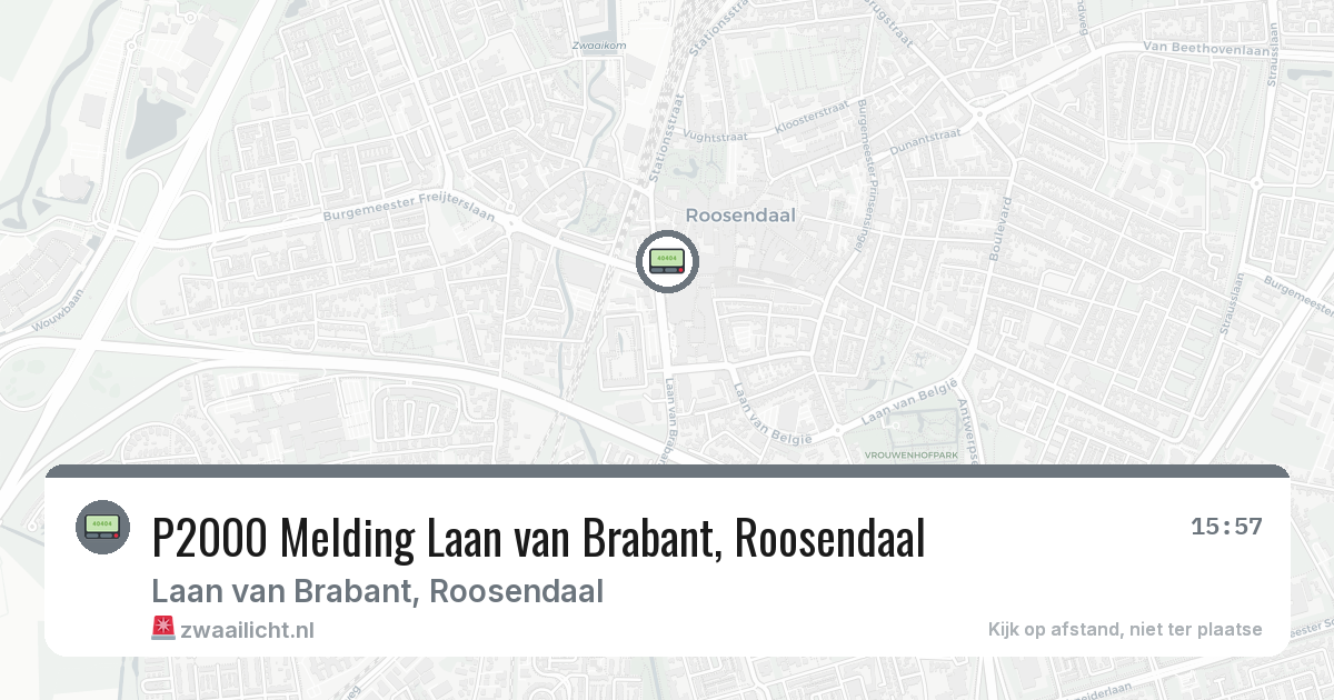 P2000 Melding Laan van Brabant, Roosendaal — 13 jun 2026