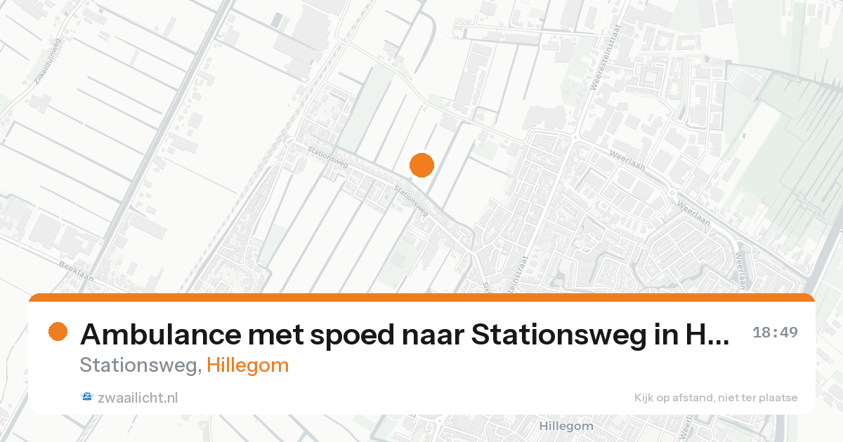 Ambulance met spoed naar Stationsweg in Hillegom — 15 jun 2026