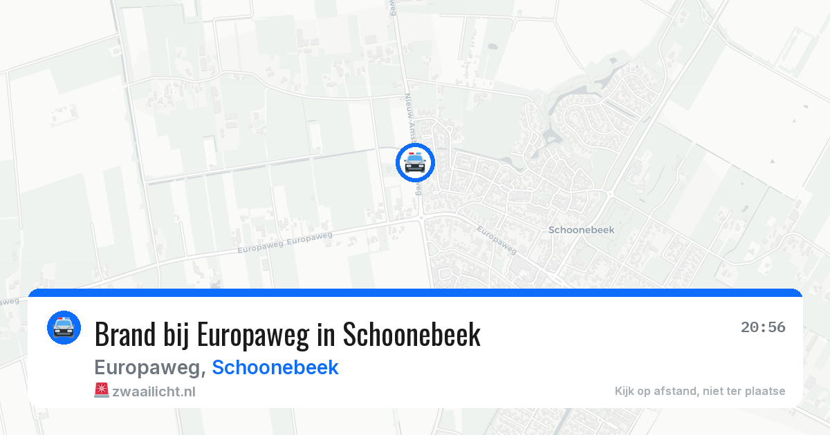 Brand bij Europaweg in Schoonebeek — 14 mrt 2026