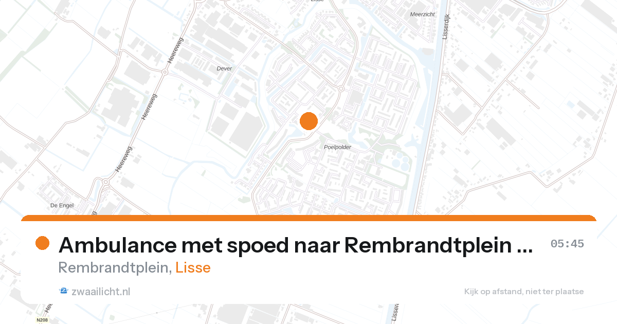 Ambulance met spoed naar Rembrandtplein in Lisse — 7 feb 2026