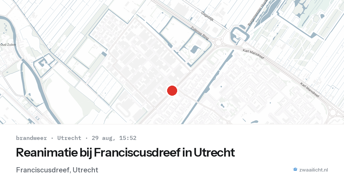 Reanimatie bij Franciscusdreef in Utrecht — 29 aug 2026