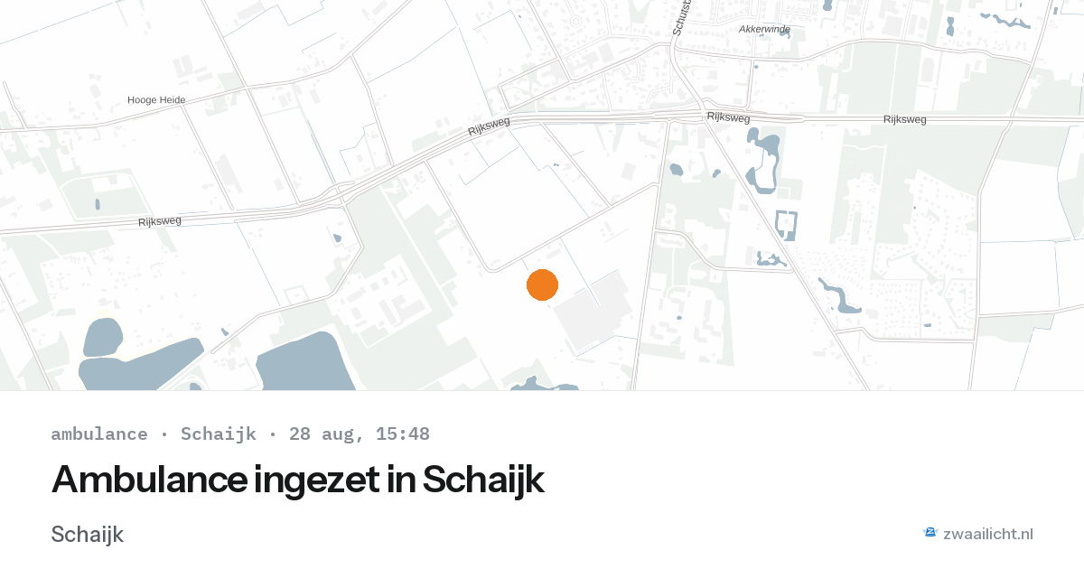 Ambulance ingezet in Schaijk — 28 aug 2026