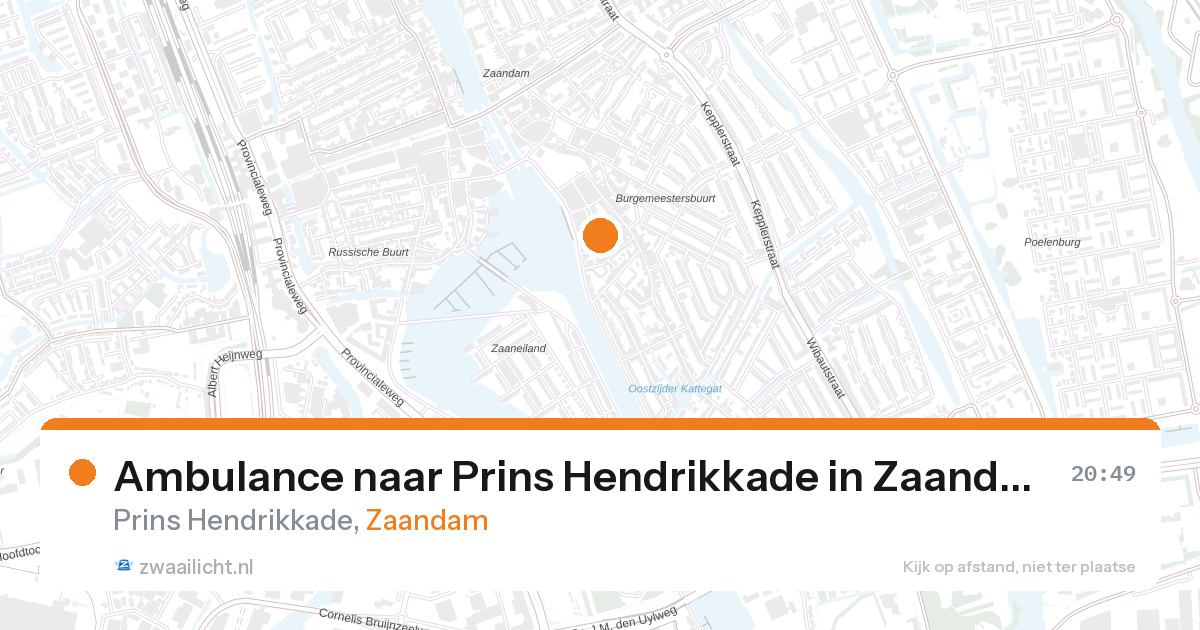 Ambulance naar Prins Hendrikkade in Zaandam — 9 jun 2026