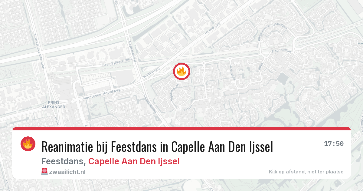 Reanimatie bij Feestdans in Capelle Aan Den Ijssel — 30 mrt 2026