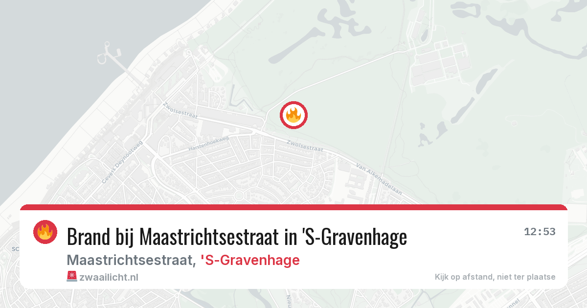 Brand bij Maastrichtsestraat in 'S-Gravenhage — 21 jun 2026