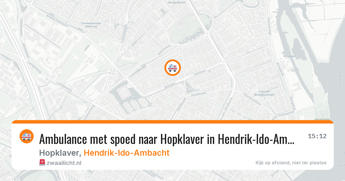 Ambulance met spoed naar Hopklaver in Hendrik-Ido-Ambacht — 18 jan 2026