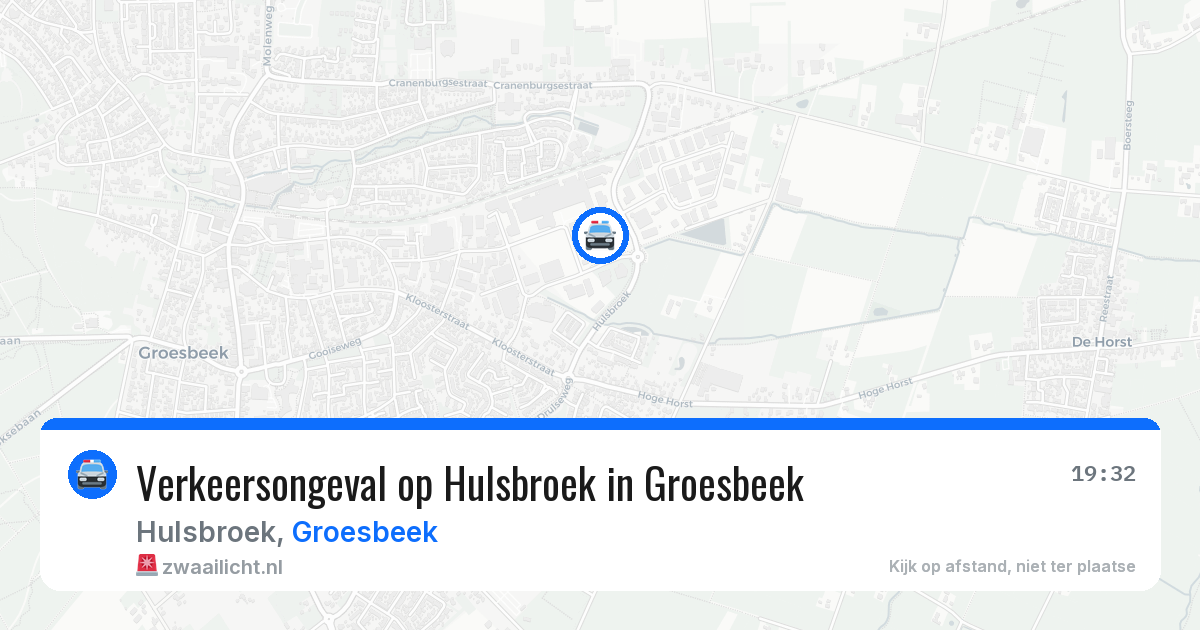 Verkeersongeval op Hulsbroek in Groesbeek — 25 mei 2026