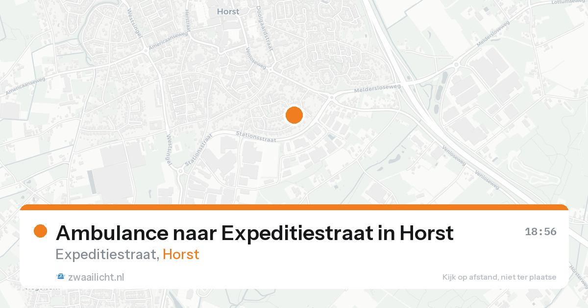 Ambulance naar Expeditiestraat in Horst — 25 aug 2026