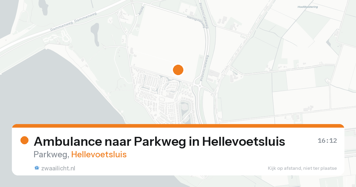 Ambulance naar Parkweg in Hellevoetsluis — 22 aug 2026