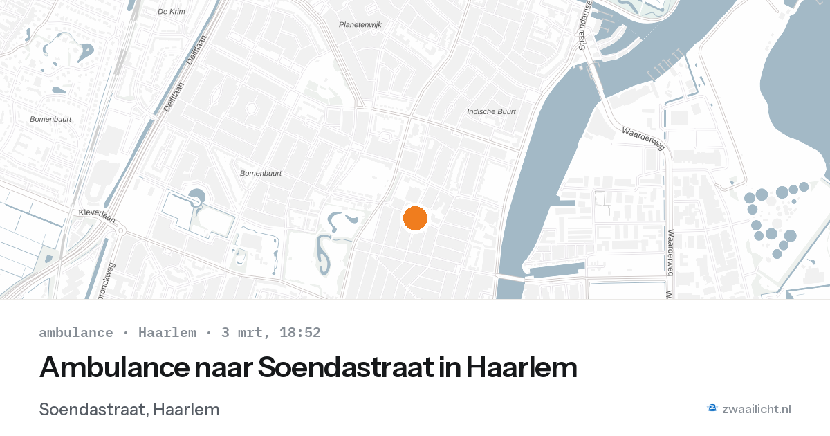 Ambulance naar Soendastraat in Haarlem — 3 mrt 2026