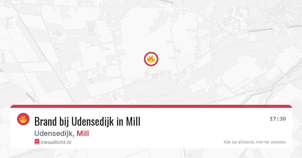 Brand bij Udensedijk in Mill — 1 jul 2026