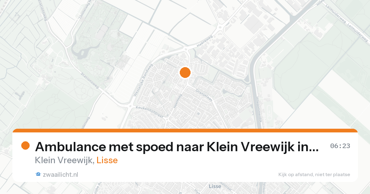 Ambulance met spoed naar Klein Vreewijk in Lisse — 10 jun 2026