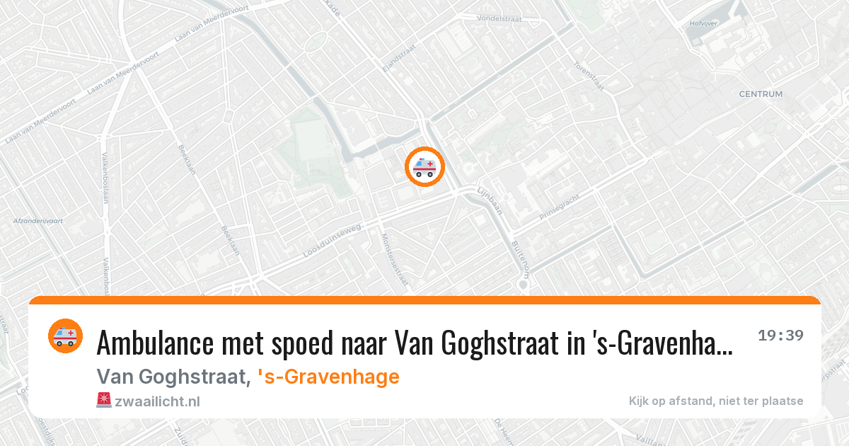 Ambulance met spoed naar Van Goghstraat in 's-Gravenhage — 2 aug 2026