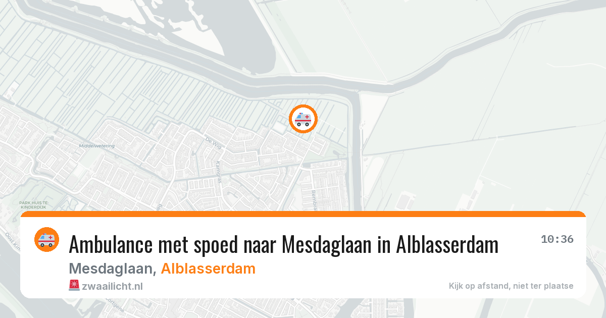 Ambulance met spoed naar Mesdaglaan in Alblasserdam — 23 jan 2026