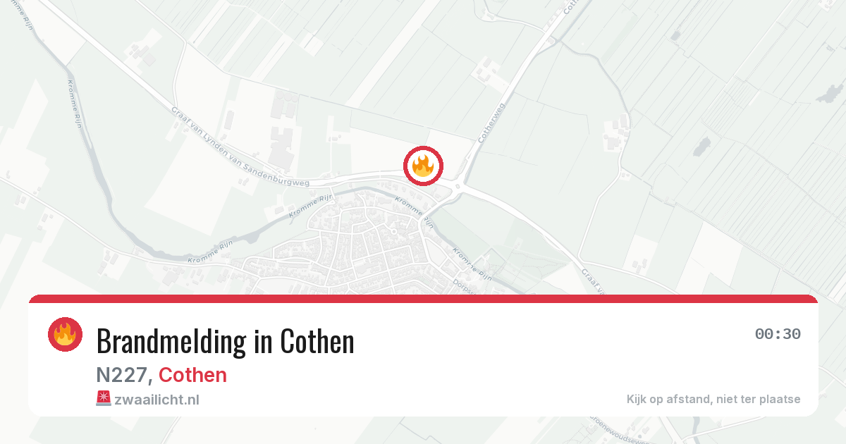 Brandmelding in Cothen — 19 jun 2026