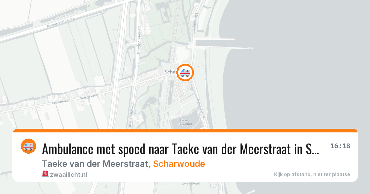 Ambulance met spoed naar Taeke van der Meerstraat in Scharwoude — 30 jun 2026