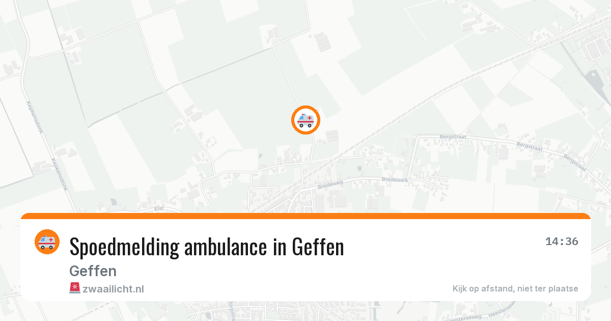Spoedmelding ambulance in Geffen — 11 aug 2026