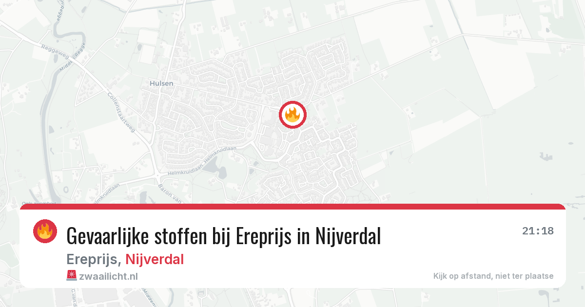 Gevaarlijke stoffen bij Ereprijs in Nijverdal — 17 jun 2026