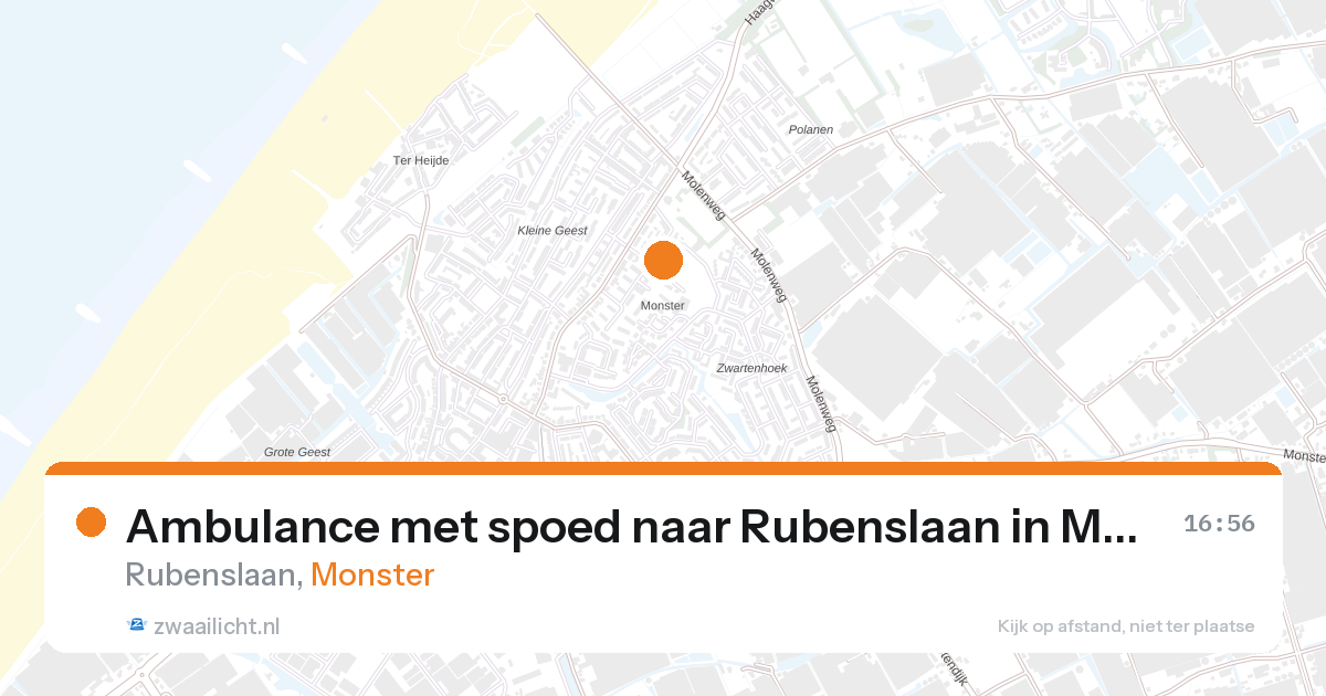 Ambulance met spoed naar Rubenslaan in Monster — 26 aug 2026