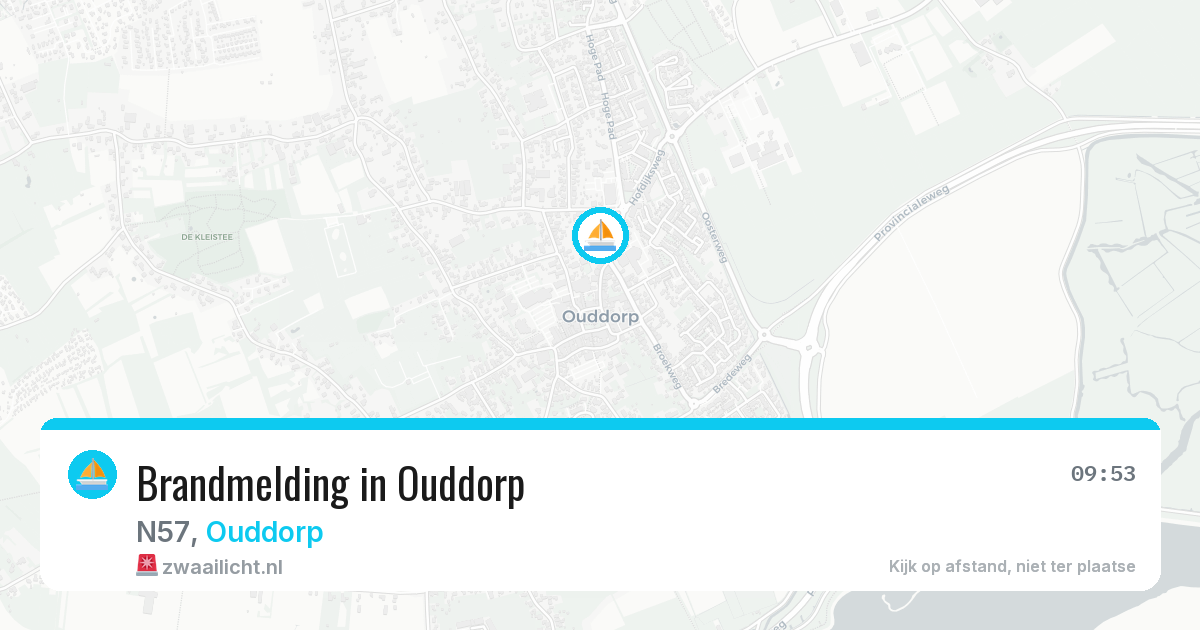 Brandmelding in Ouddorp — 30 jul 2026