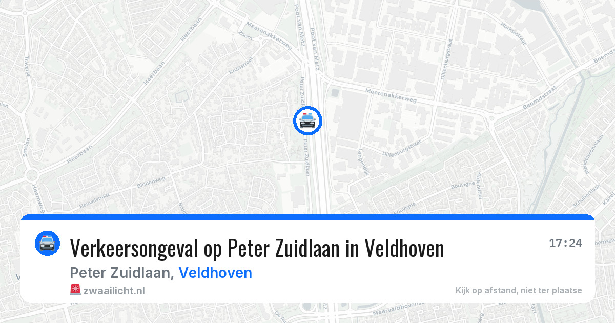 Verkeersongeval op Peter Zuidlaan in Veldhoven — 7 jul 2026
