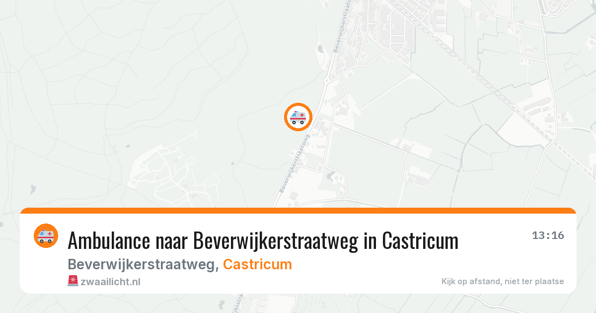 Ambulance naar Beverwijkerstraatweg in Castricum — 10 aug 2026