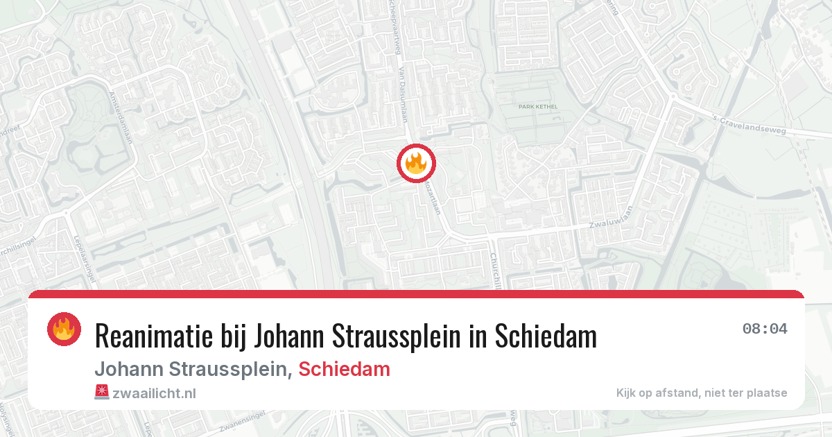 Reanimatie bij Johann Straussplein in Schiedam — 19 jun 2026
