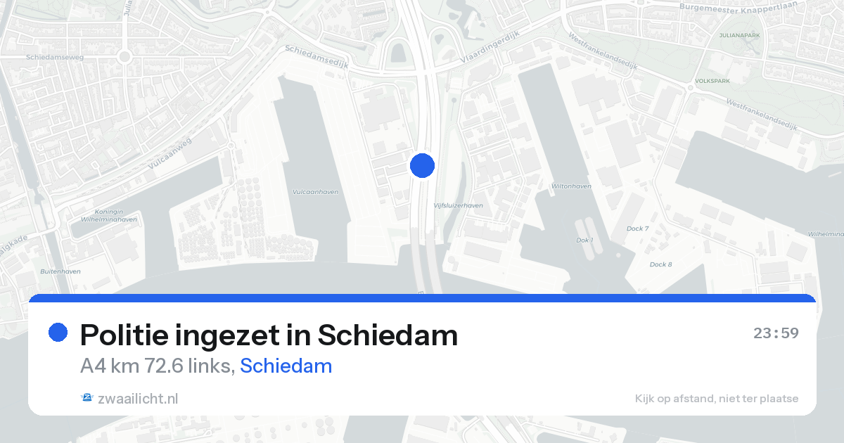 Politie ingezet in Schiedam — 19 aug 2026 | 🚨 Zwaailicht.nl