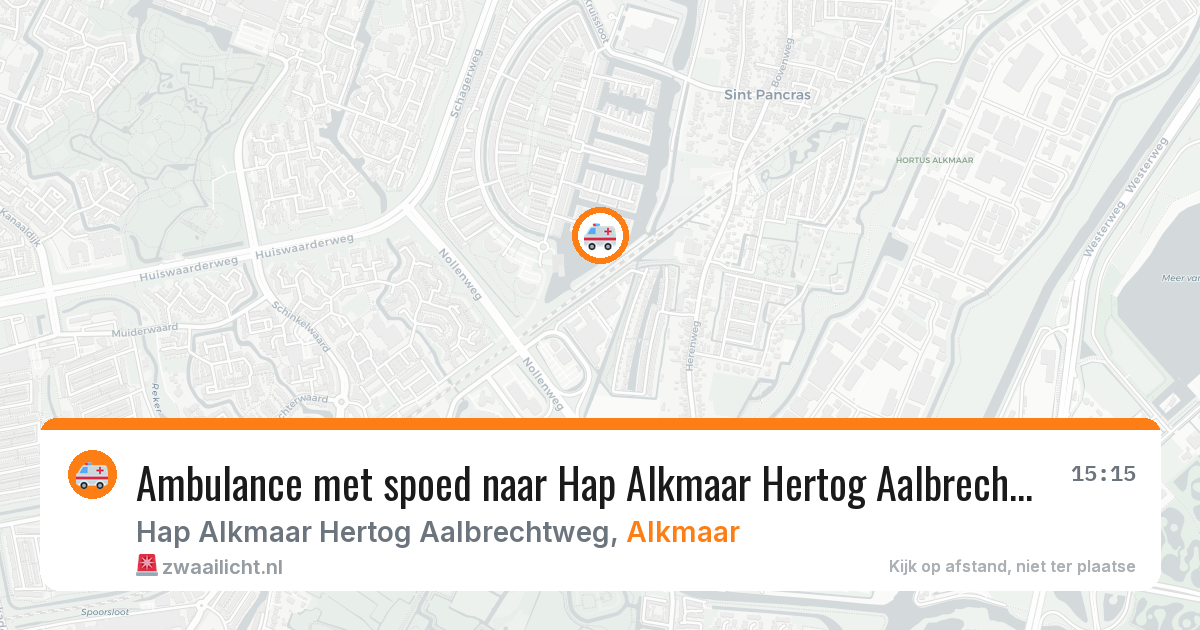 Ambulance met spoed naar Hap Alkmaar Hertog Aalbrechtweg in Alkmaar — 10 feb 2026