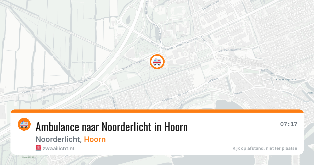 Ambulance naar Noorderlicht in Hoorn — 13 apr 2026