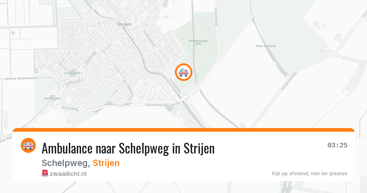Ambulance naar Schelpweg in Strijen — 3 apr 2026