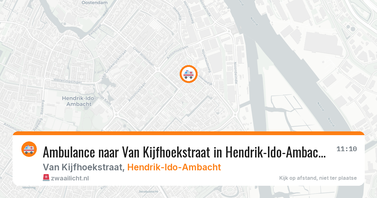 Ambulance naar Van Kijfhoekstraat in Hendrik-Ido-Ambacht — 12 aug 2026