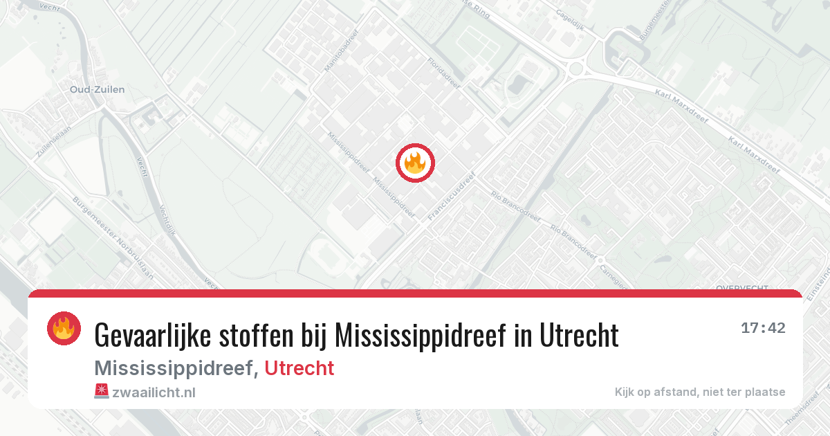 Gevaarlijke stoffen bij Mississippidreef in Utrecht — 26 mei 2026