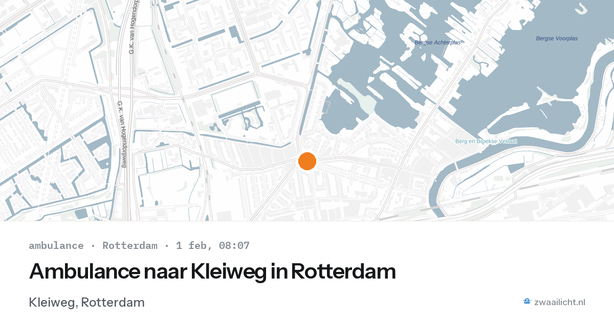 Ambulance naar Kleiweg in Rotterdam — 1 feb 2026